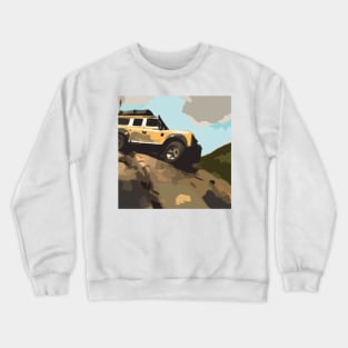 Landrover Defender Classic at the Blue Rag Range Track, Australia Crewneck Sweatshirt